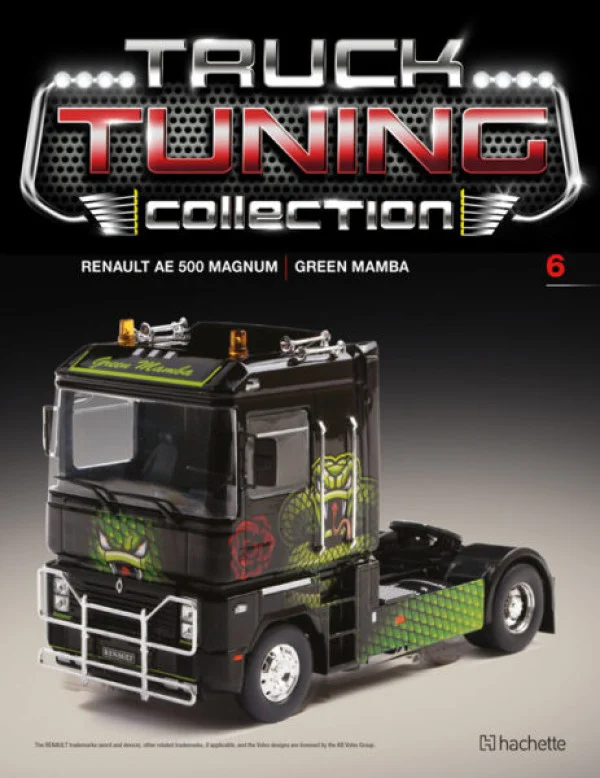 Hachette Truck Tuning Renault AE 500 Magnum Green Mamba 1:43 modellino