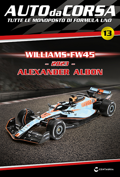 Auto da corsa n 13 Williams FW45 Alexander Albon 2023 1:43 Auto F1 Modellino