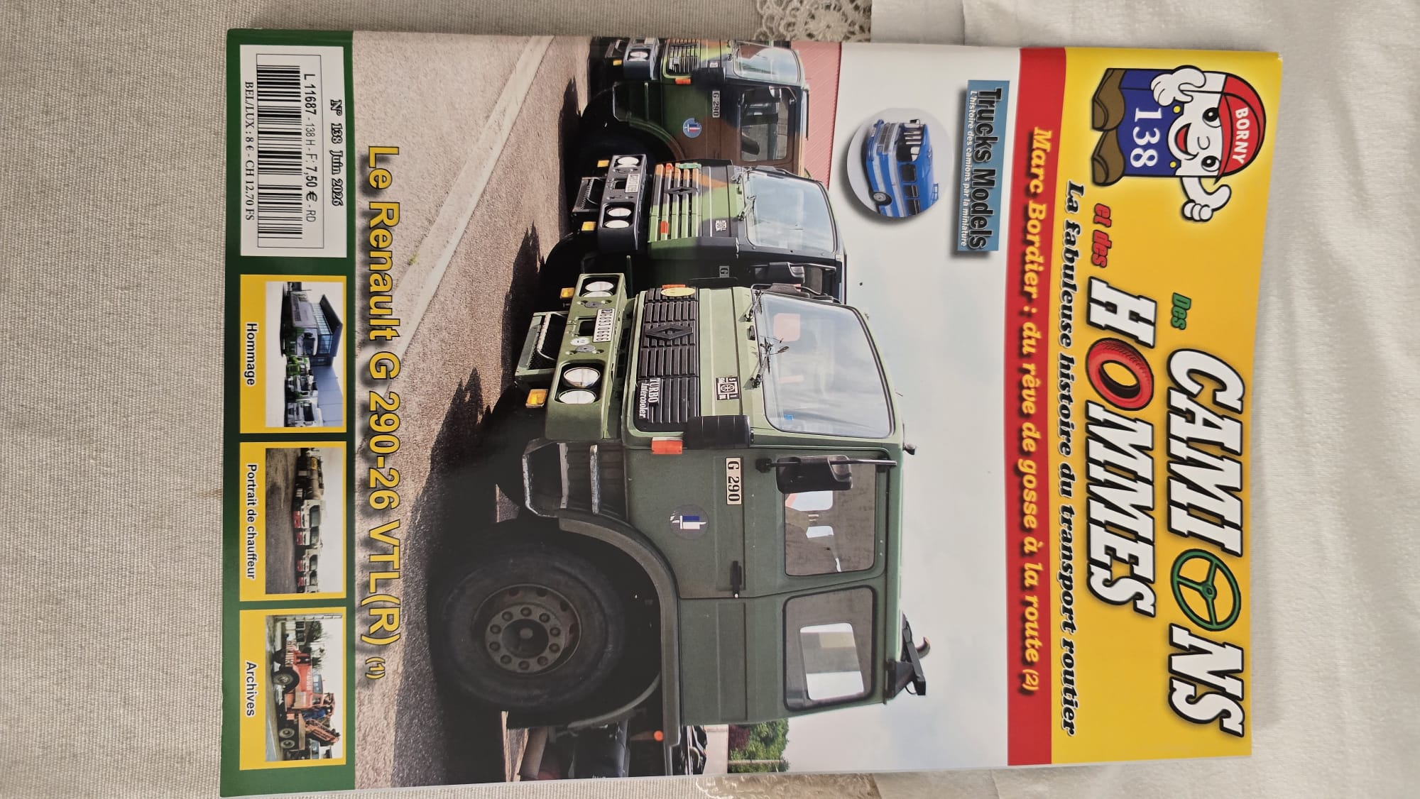 Rivista n 138 Camions & Hommes  Renault G 290-26 VT(LR) DeAgostini fascicolo