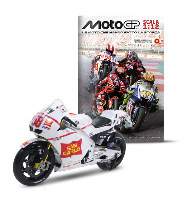 MotoGP N 8 Honda San Carlo #58 1:12 Modellino Moto da Collezione