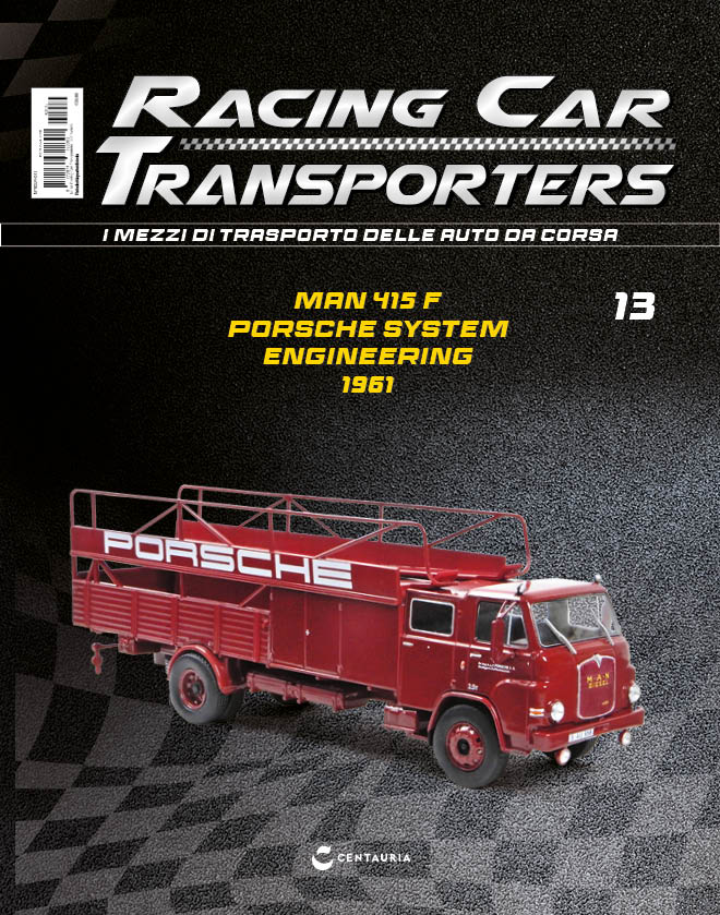 Racing car Transporter n 13 Mercedes-Benz Renntransporter Porsche 1:43 Modellino Diecast 2