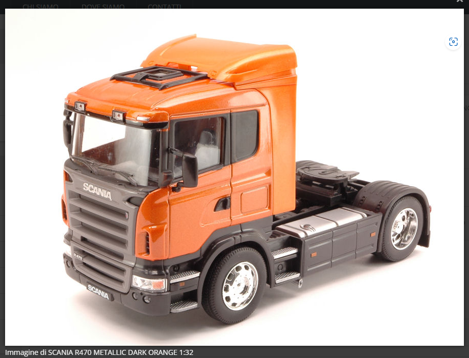 Scania R470 Metallic Dark Orange 1:32 modellino camion