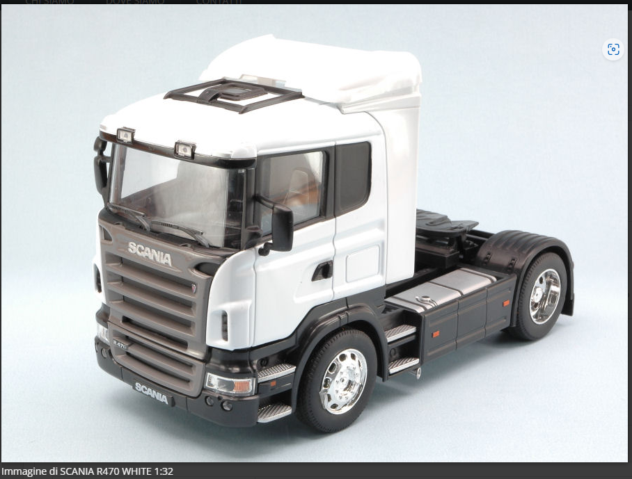 Scania R470 White modellino camion 1:32 diecast collezione